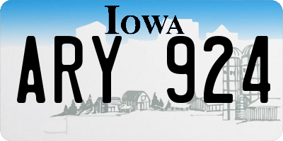 IA license plate ARY924