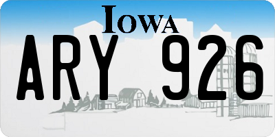 IA license plate ARY926