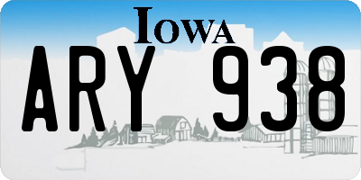 IA license plate ARY938