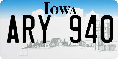 IA license plate ARY940
