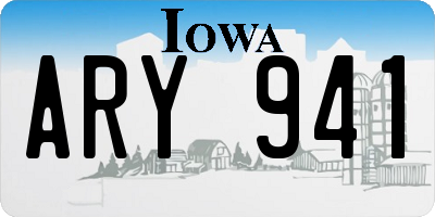 IA license plate ARY941