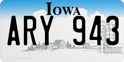 IA license plate ARY943