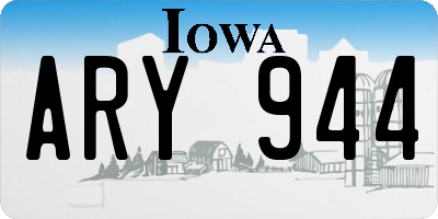 IA license plate ARY944