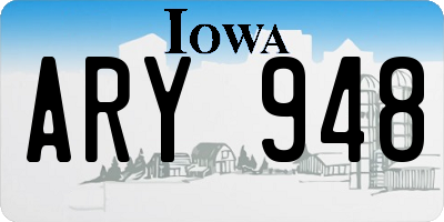 IA license plate ARY948