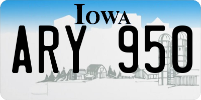 IA license plate ARY950