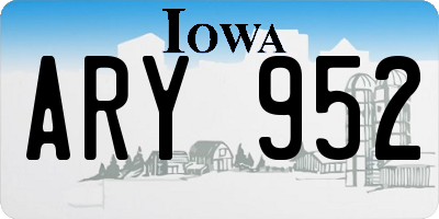 IA license plate ARY952