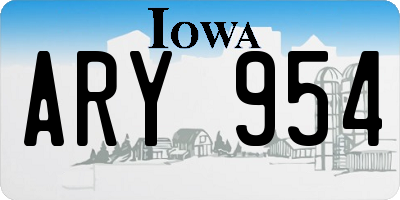 IA license plate ARY954