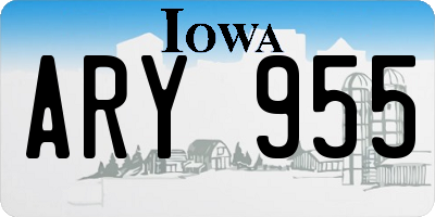 IA license plate ARY955