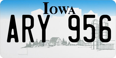 IA license plate ARY956