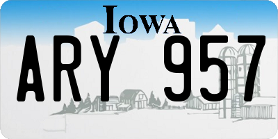 IA license plate ARY957