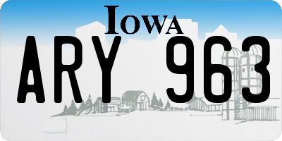 IA license plate ARY963