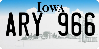 IA license plate ARY966