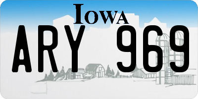 IA license plate ARY969
