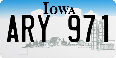 IA license plate ARY971
