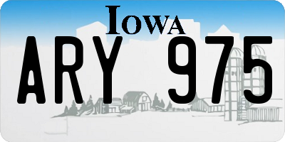 IA license plate ARY975