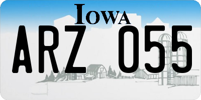 IA license plate ARZ055
