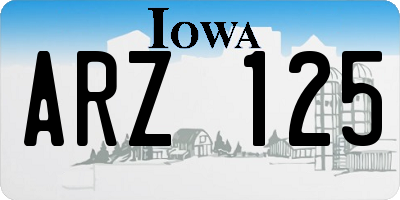 IA license plate ARZ125