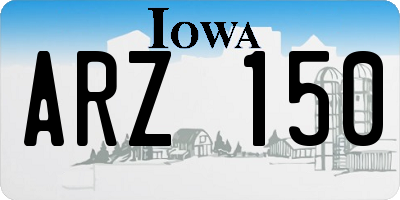 IA license plate ARZ150