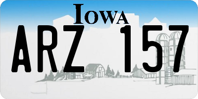 IA license plate ARZ157