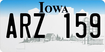 IA license plate ARZ159