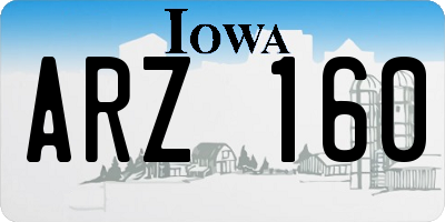 IA license plate ARZ160