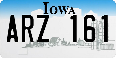 IA license plate ARZ161