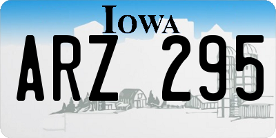 IA license plate ARZ295