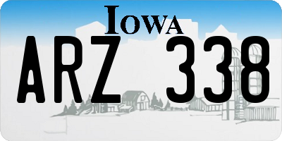 IA license plate ARZ338