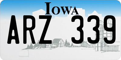 IA license plate ARZ339