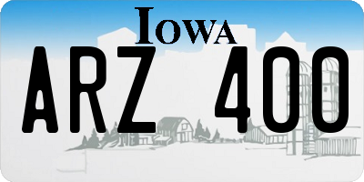 IA license plate ARZ400