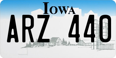 IA license plate ARZ440