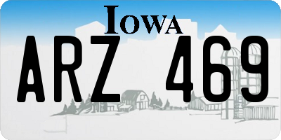 IA license plate ARZ469