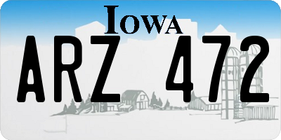 IA license plate ARZ472