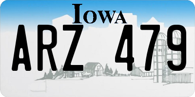 IA license plate ARZ479