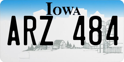 IA license plate ARZ484