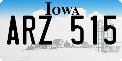 IA license plate ARZ515