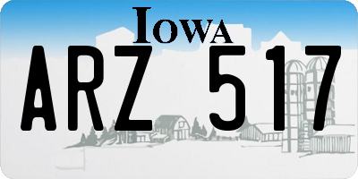 IA license plate ARZ517