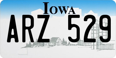 IA license plate ARZ529