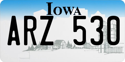 IA license plate ARZ530
