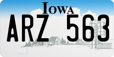 IA license plate ARZ563