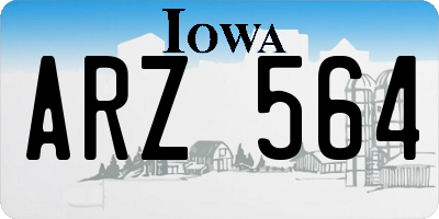 IA license plate ARZ564