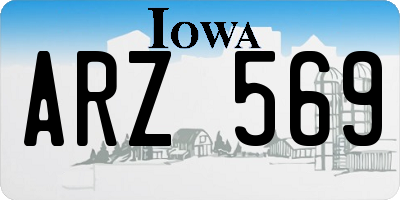 IA license plate ARZ569
