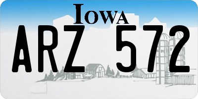 IA license plate ARZ572