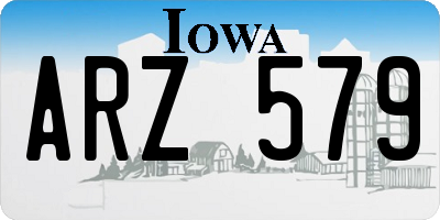 IA license plate ARZ579