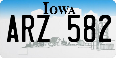 IA license plate ARZ582