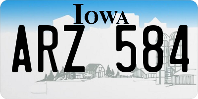 IA license plate ARZ584