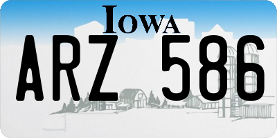 IA license plate ARZ586