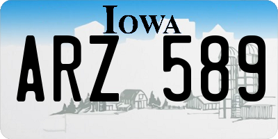 IA license plate ARZ589