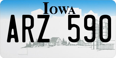IA license plate ARZ590