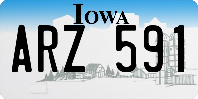 IA license plate ARZ591